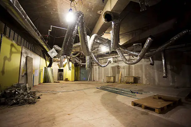 Empty job site being built for a new business venture